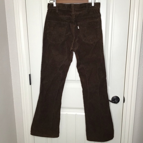 Rare Vintage 1970’s Levi’s Brown Corduroy Flare Leg Pants with Talon 42 Zipper. - Picture 2 of 14